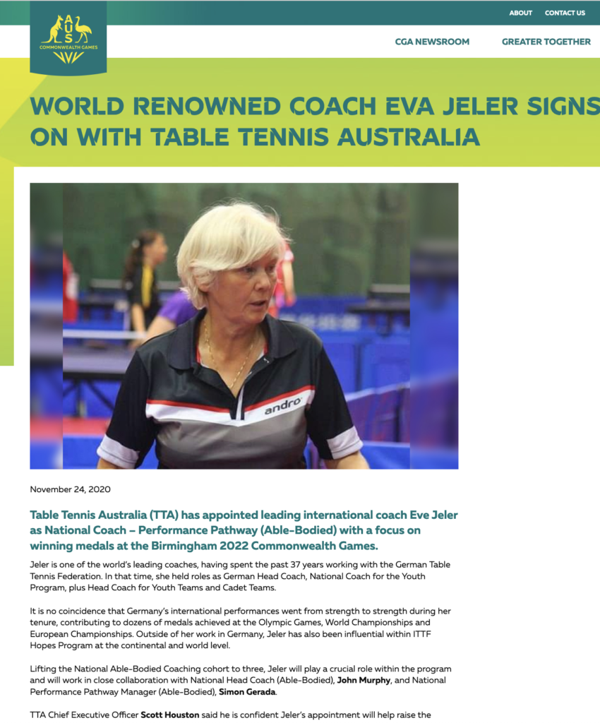 Commonwealth Games Australia welcomes Eva Jeler